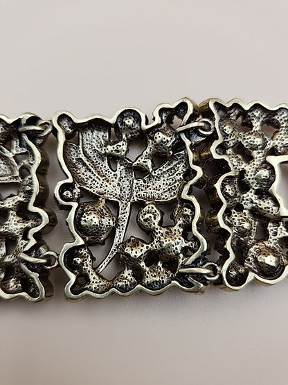 HEIDI DAUS Multi Color Faceted Swarovski Crystal/Dragonfly Panel Bracelet