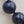 Blue Dumortierite Polished 14mm Bead/Sterling Silver Clasp 17
