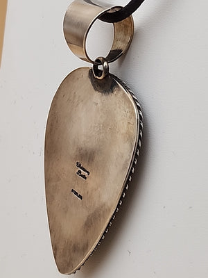 CHIMNEY BUTTE NAVAJO Bumblebee Jasper/Sterling Silver Pendant