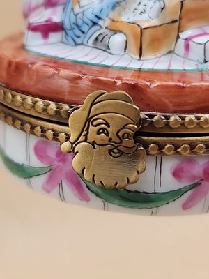 LIMOGES "Childrens Christmas Morning Joy" Hand Painted Limited Edition 338/1000