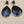 HSN CAROL BRODIE Gold Vermeil Faceted Black & Green Onyx Pear Drop Earrings