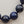 Blue Dumortierite Polished 14mm Bead/Sterling Silver Clasp 17