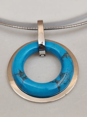 COLORS OF LIFE/Sterling Silver/8 Gemstone Rings/Interchangeable Choker Necklace