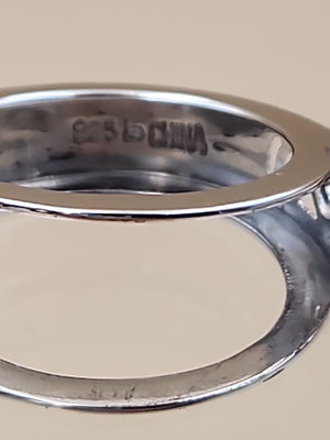 7 Semi Precious Stones/Sterling Silver Drop Ring  Size 7.5