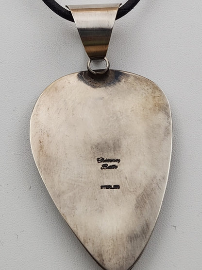 CHIMNEY BUTTE NAVAJO Bumblebee Jasper/Sterling Silver Pendant