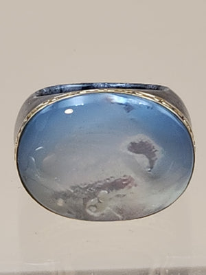 Vienesse Mother Of Pearl/14k Gold/Larkavite Stone Ring Size 8