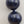Blue Dumortierite Polished 14mm Bead/Sterling Silver Clasp 17