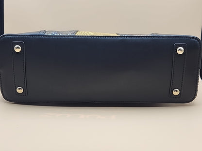 M.C. Textured Leather Multi Color Handbag