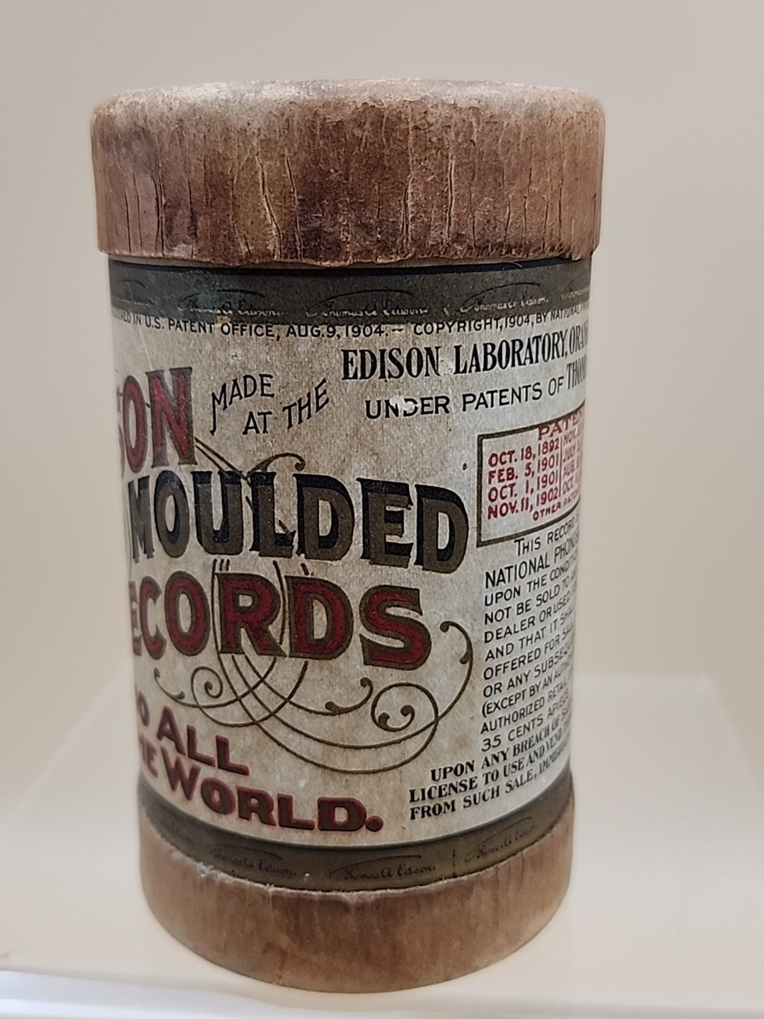 1900's EDISON GOLD MOULDED Phonograph Records Echo All Over The World Lot Of 3