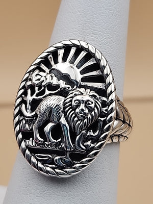 JAI BY JOHN HARDY Sterling Silver Lion Ring Size 7
