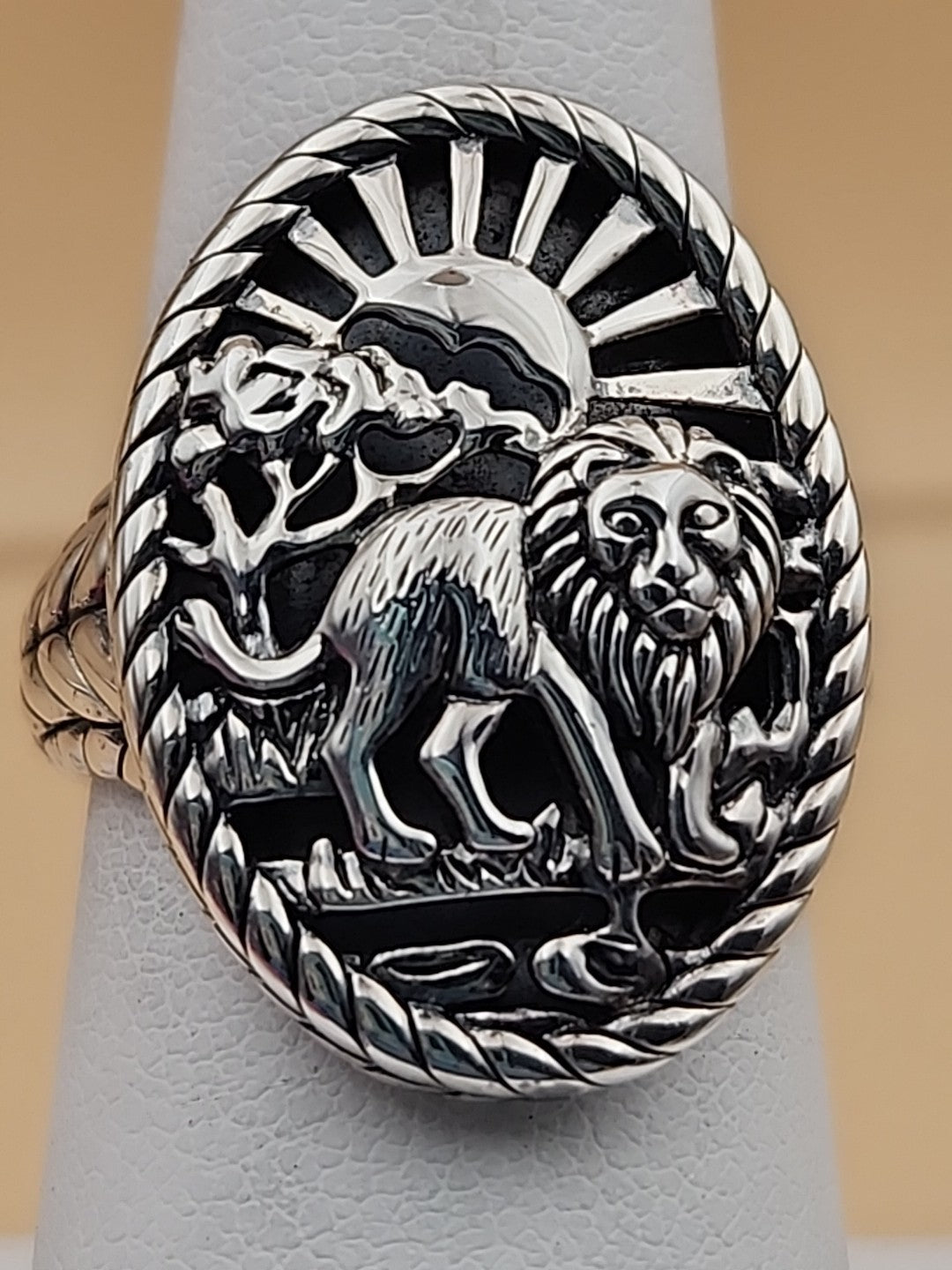 JAI BY JOHN HARDY Sterling Silver Lion Ring Size 7