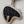 Mexico Southwest Style 950 Fine Silver/ Black Inlaid Onyx Bear Pendant