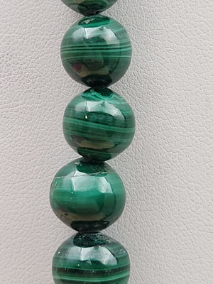 HSN Malachite/Sterling Silver Beaded Adjustable 24" Necklace & Earring Set