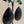 HSN CAROL BRODIE Gold Vermeil Faceted Black & Green Onyx Pear Drop Earrings
