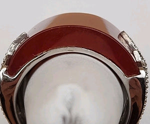 Carnelion Agate-Aqeeq/Sterling Silver Ring Size 8