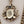 1950's-60's Victorian Revival Jadeite Cabochon/Gold Tone Cameo Dangle Brooch