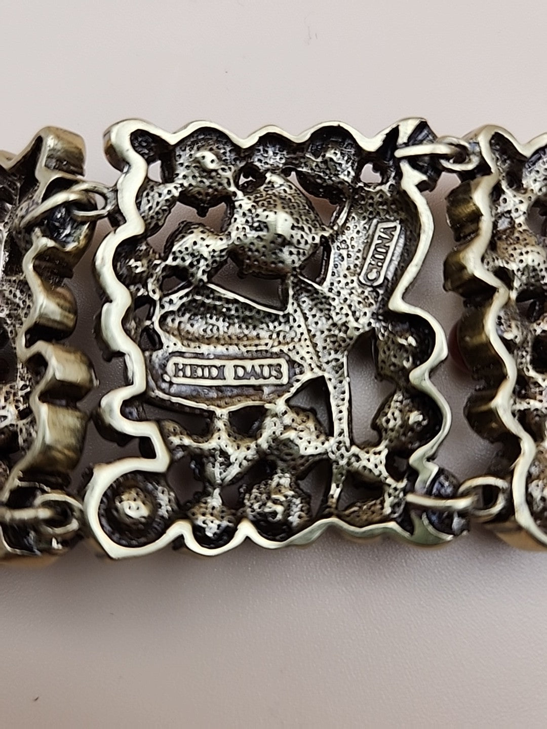 HEIDI DAUS Multi Color Faceted Swarovski Crystal/Dragonfly Panel Bracelet