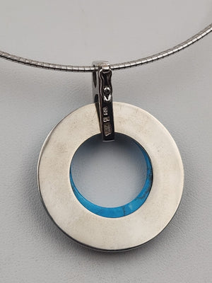 COLORS OF LIFE/Sterling Silver/8 Gemstone Rings/Interchangeable Choker Necklace