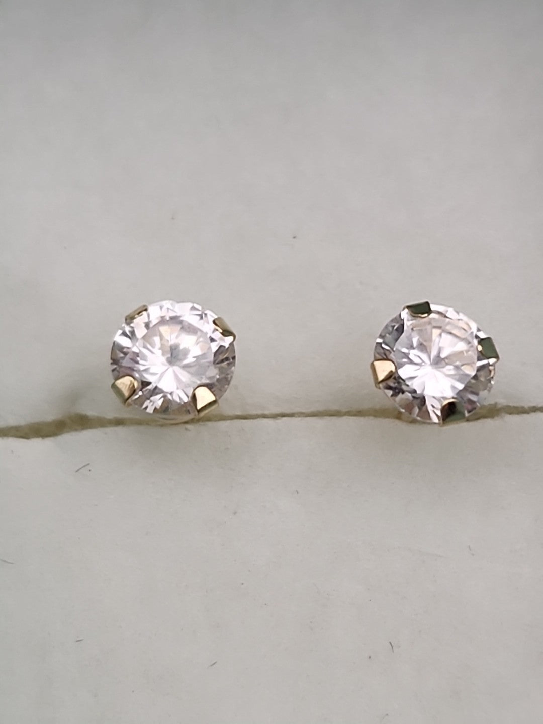 14k Cubic Zirconia Stud Earrings