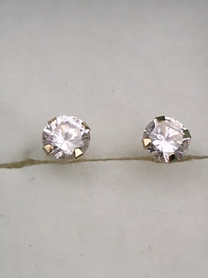 14k Cubic Zirconia Stud Earrings