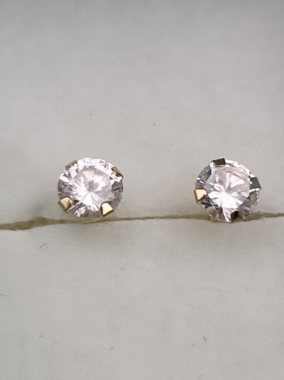 14k Cubic Zirconia Stud Earrings