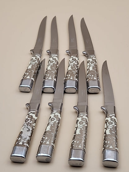CARVELL HALL By Briddell Set Of 8 Steak Knives In Original Plastic Storage Box