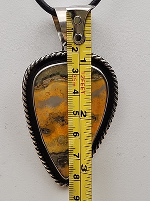 CHIMNEY BUTTE NAVAJO Bumblebee Jasper/Sterling Silver Pendant