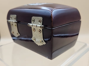 Korean Najeon Chiligi Mother Of Pearl Laquerware Ring Box