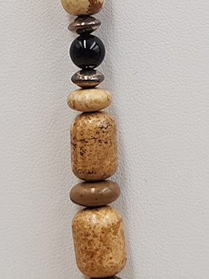 MELVIN FRANCIS Navajo 925 /Onyx/Jasper/Tiger Eye Inlay Pendant & Necklace
