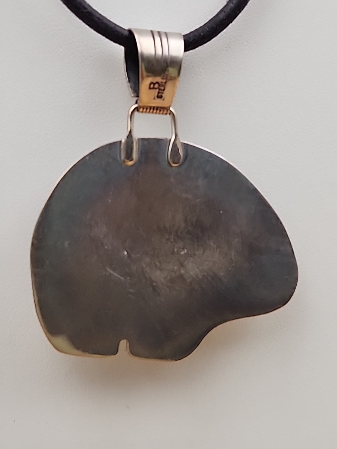 BENJAMIN PIASO NAVAJO Lapis Lazuli Bear/Sterling Silver Navajo Bear Pendant