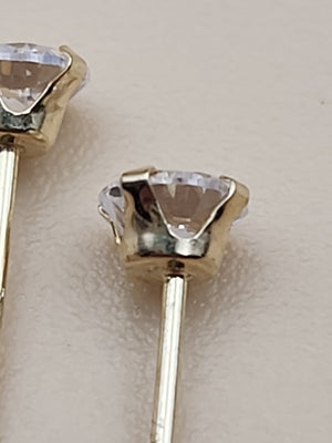 14k Cubic Zirconia Stud Earrings