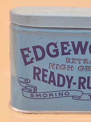 1920's LARUS & BROTHER CO./EDGEWORTH Vintage Advertising Tin Can With Hinged Lid