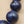 Blue Dumortierite Polished 14mm Bead/Sterling Silver Clasp 17