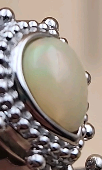 DALLAS PRINCE Amazonite/Opal/Sterling Silver Dangle Earrings
