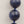 Blue Dumortierite Polished 14mm Bead/Sterling Silver Clasp 17