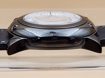 GLAM ROCK Black Leather Miami Chrono 10 ATM Model# 10164 NEW BATTERY