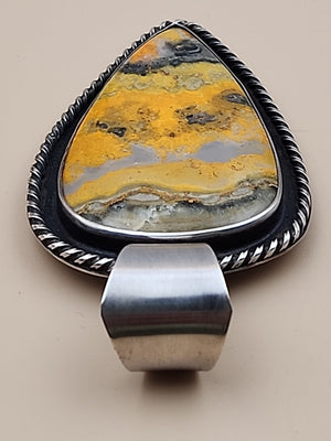 CHIMNEY BUTTE NAVAJO Bumblebee Jasper/Sterling Silver Pendant