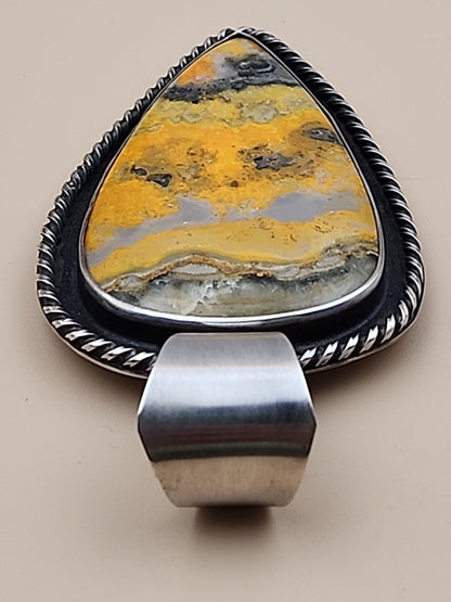 CHIMNEY BUTTE NAVAJO Bumblebee Jasper/Sterling Silver Pendant