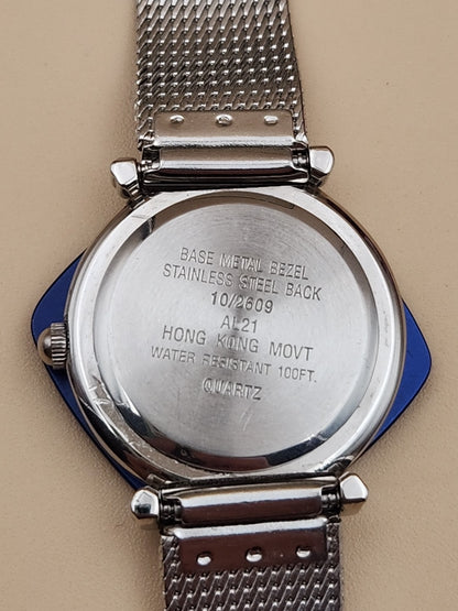 ANNE KLEIN II Vintage Interchangeable Bezel Womens Silver Tone Watch NEW BATTERY