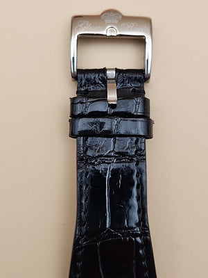 GLAM ROCK Black Alligator Leather/Diamond Bezel/Miami #GR10021 NEW BATTERY