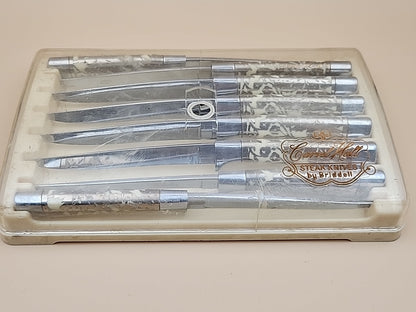 CARVELL HALL By Briddell Set Of 8 Steak Knives In Original Plastic Storage Box