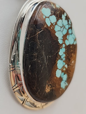PHILLIP SANCHEZ Navajo Native American  Sterling Silver/ Turquoise Pendant
