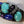 ROSS SIMONS Turquoise/Lapis/Amethyst/Black Rhodium Over Sterling Ring Size 7.25