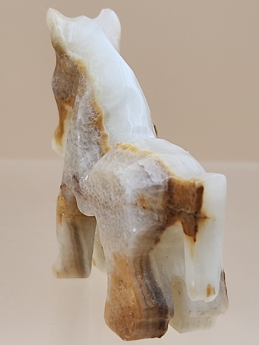 Hand Carved Mexican Marble Horse/Donkey Vintage 1.75" Figurines Lot Of 2