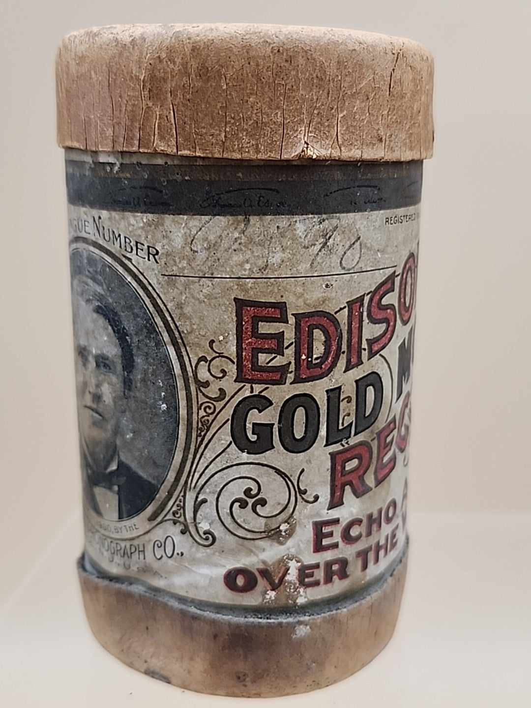 1900's EDISON GOLD MOULDED Phonograph Records Echo All Over The World Lot Of 3