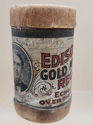 1900's EDISON GOLD MOULDED Phonograph Records Echo All Over The World Lot Of 3