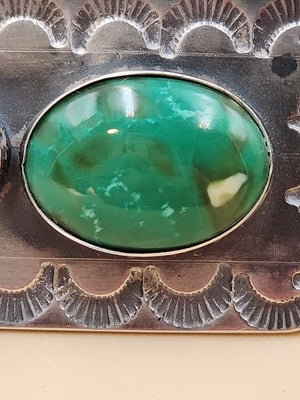 TONY YAZZIE N.A.  NAVAJO Spiny Oyster/Turquoise/Sterling Silver Pendant