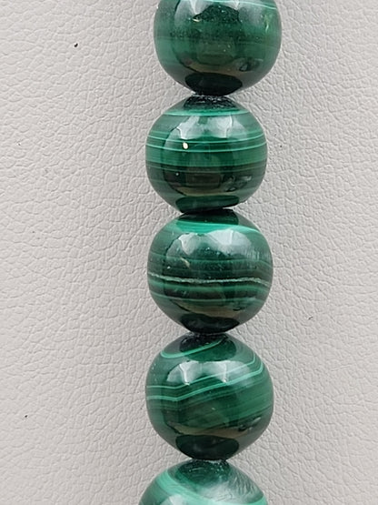 HSN Malachite/Sterling Silver Beaded Adjustable 24" Necklace & Earring Set