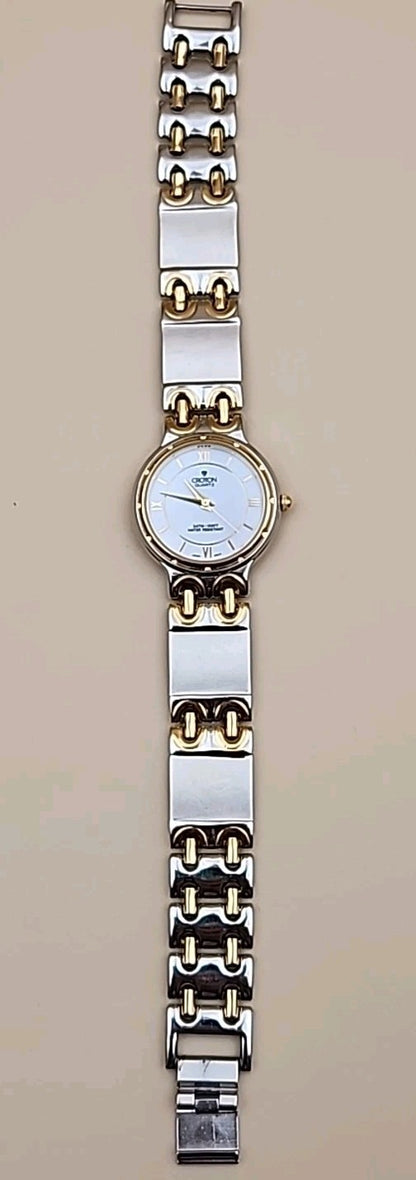 CROTON Vintage Quartz Gold/Silver Tone Women's Wristwatch New Battery