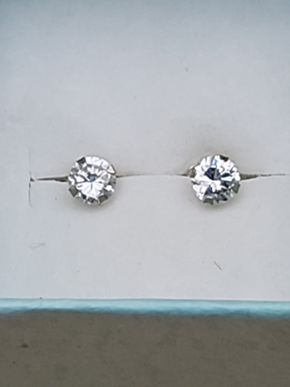 14k Cubic Zirconia Stud Earrings